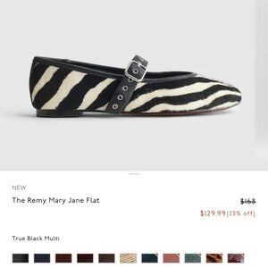 Madewell The Remy Mary Jane Flat in Black and White